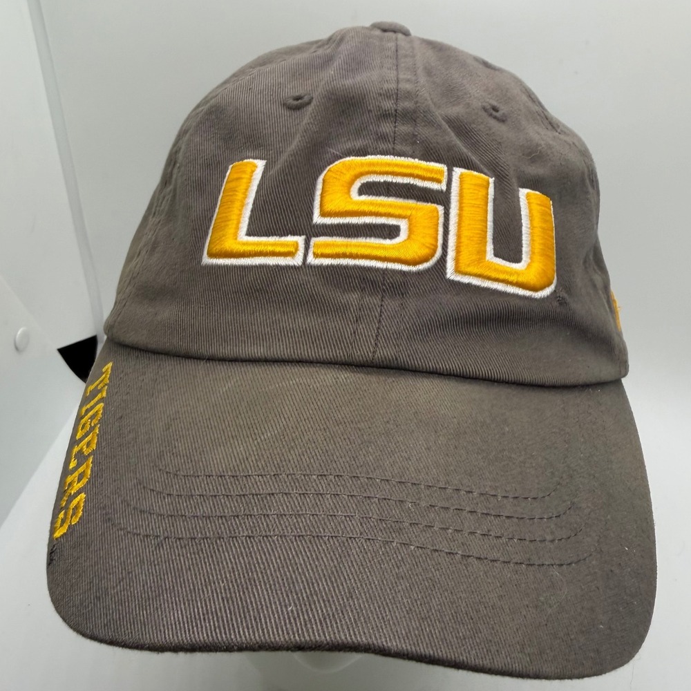 Russell Athletic LSU Tigers Hat Gray Embroidered Adjustable‎ Baseball Cap Hat